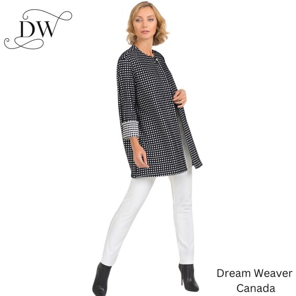 Black & White Jacket | Joseph Ribkoff Style 193823 - Picture 3 of 7